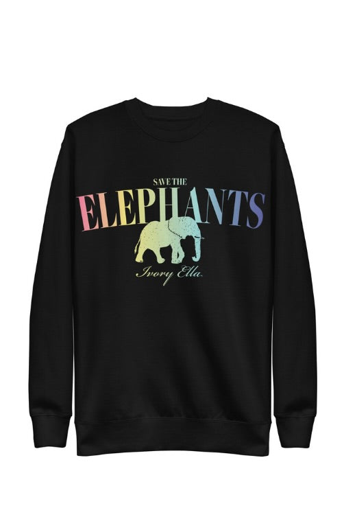 Ombre Save The Elephants Unisex Sweatshirt