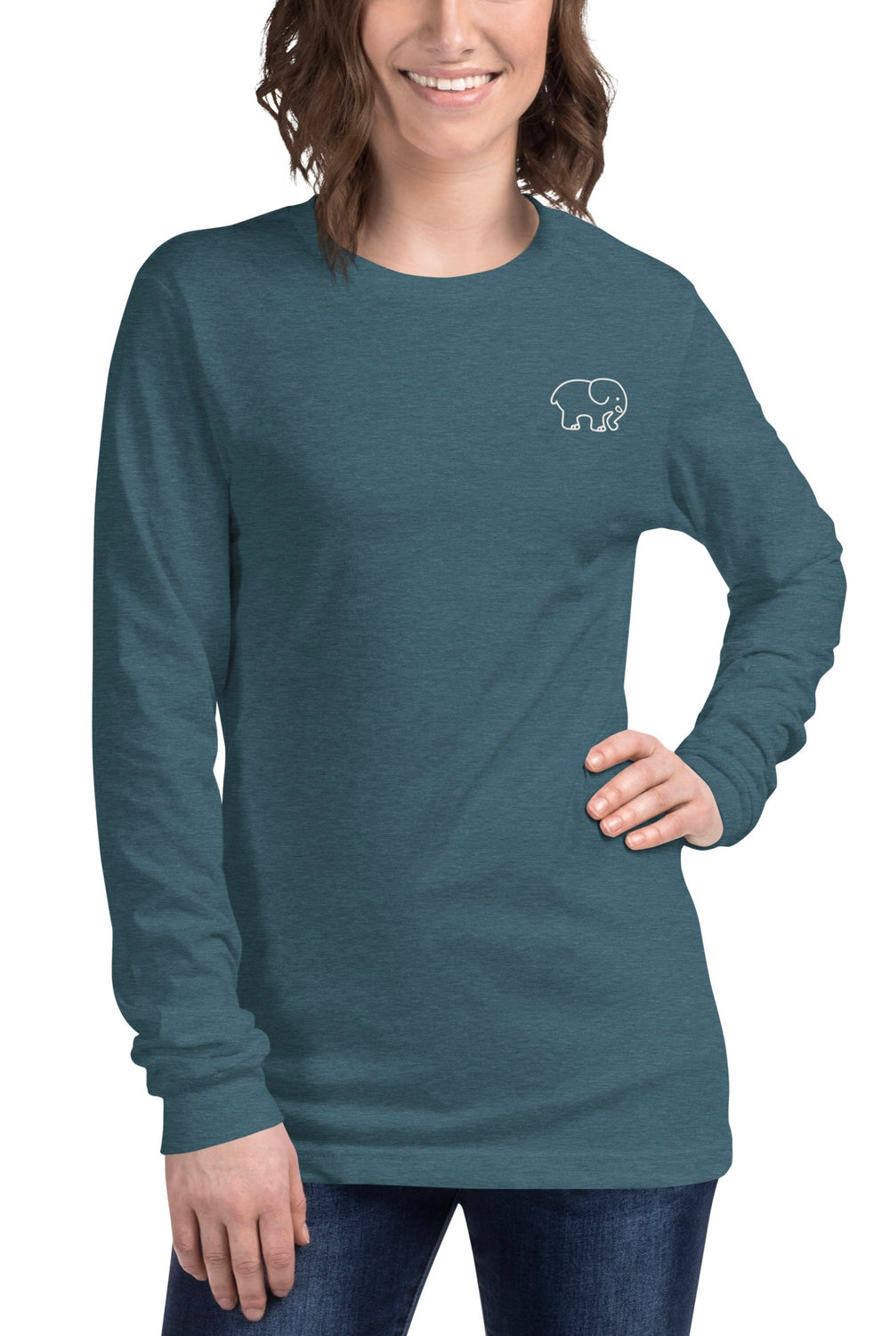 Elephant Doodles Unisex Long Sleeve T-Shirt