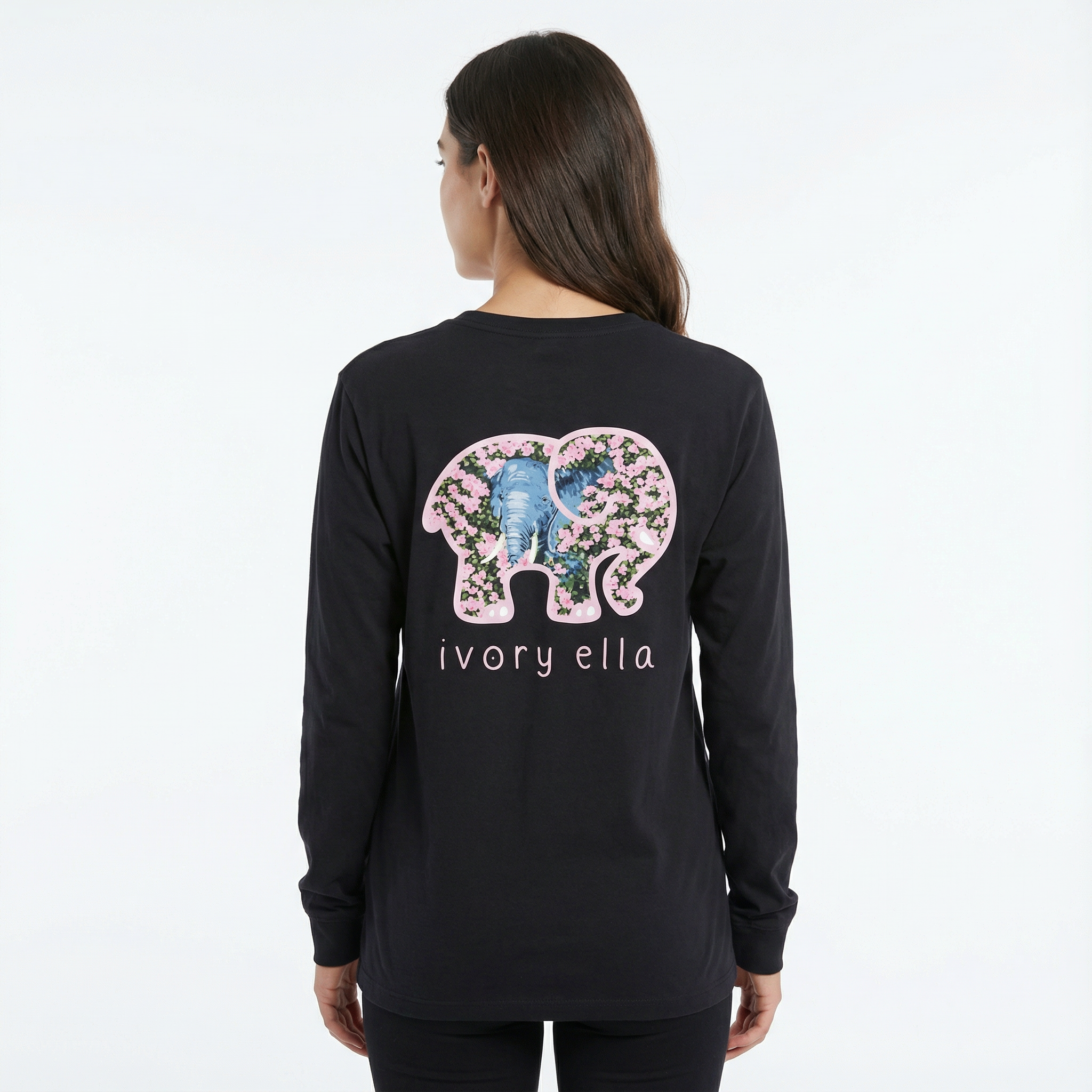 Floral Elephant Heavyweight Long-sleeve Shirt