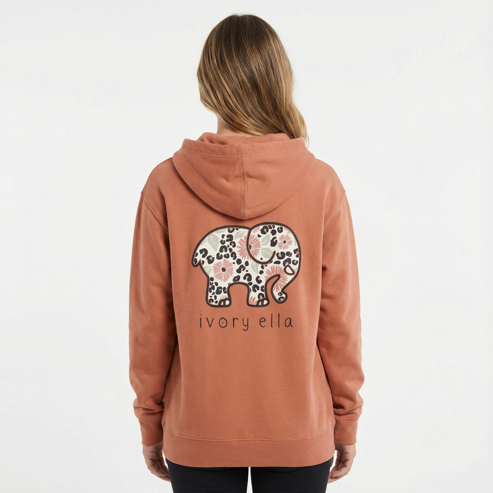 Leopard Blooms Unisex Hoodie