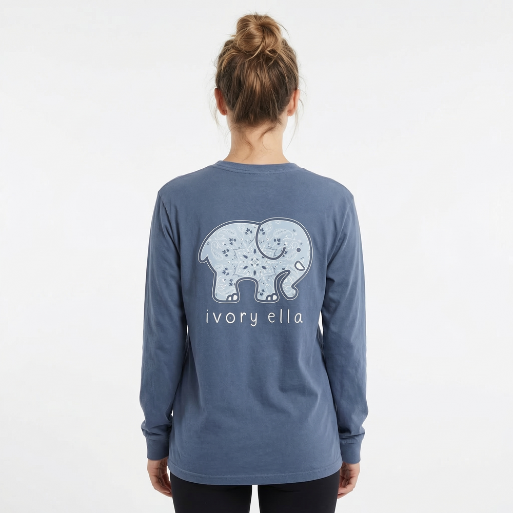 Western Mandala Garment-dyed Heavyweight Long-sleeve Shirt