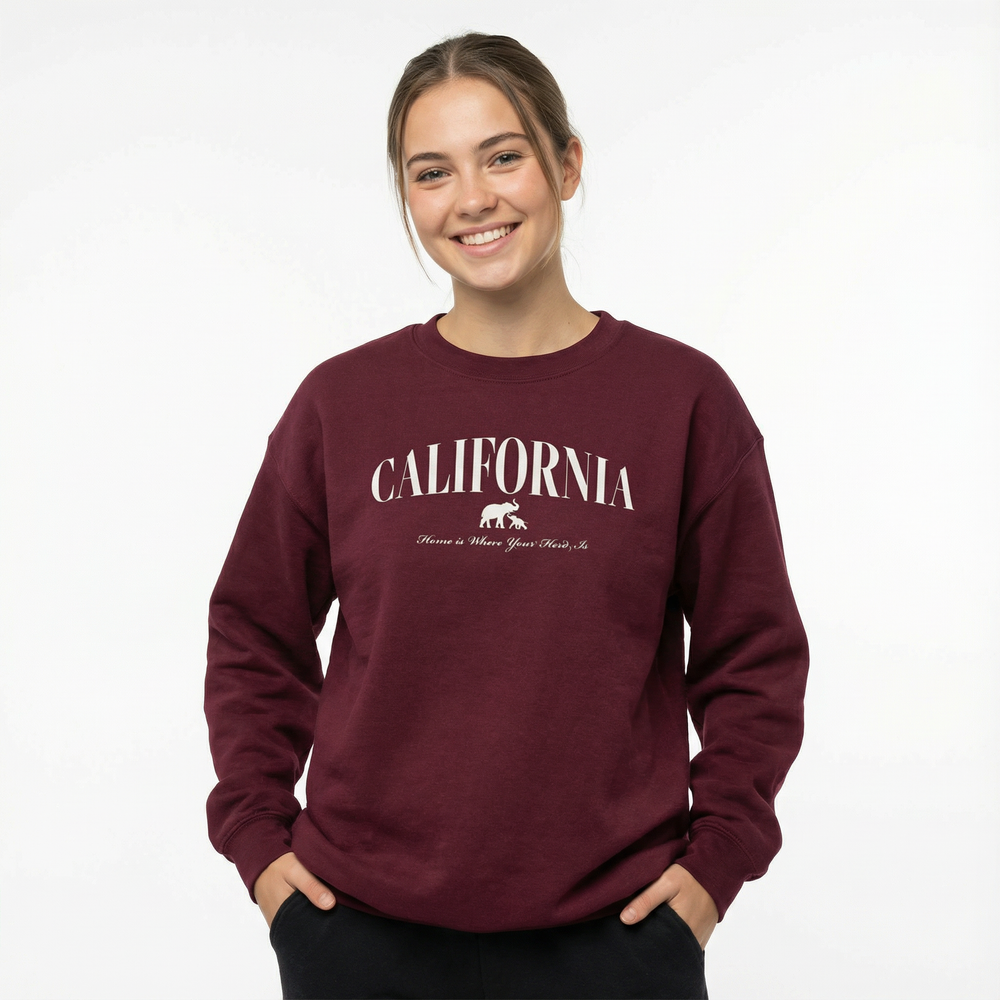 Home Is Where Your Herd Is California Unisex Sweatshirt