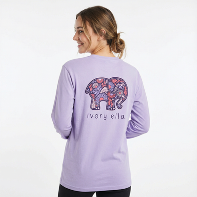 Ornate Flowers Heavyweight Long-sleeve Shirt