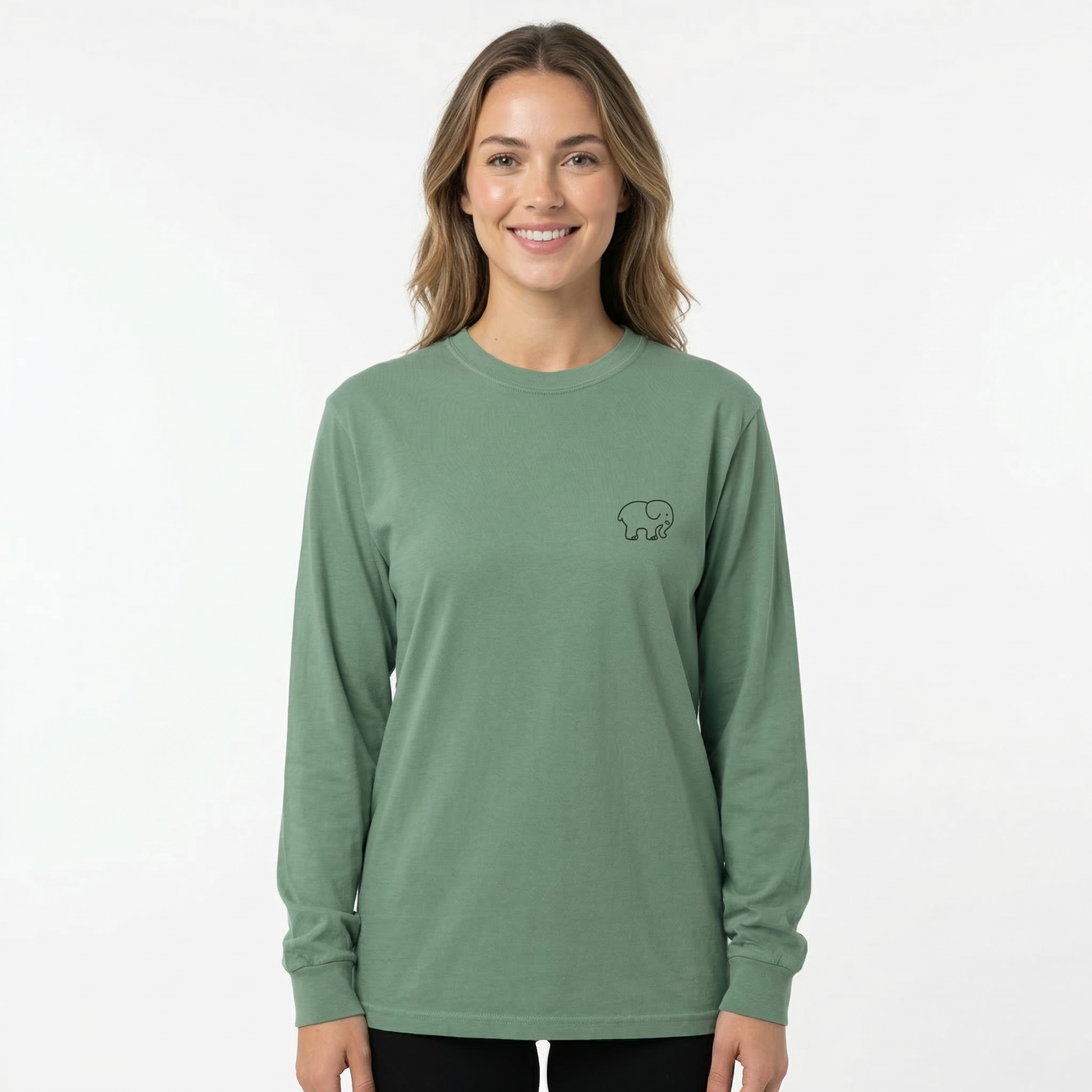 Cheetah Florals Garment-dyed Heavyweight Long-sleeve Shirt