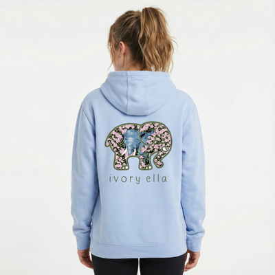 Floral Elephant Unisex Hoodie