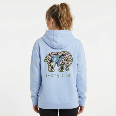 Floral Elephant Unisex Hoodie