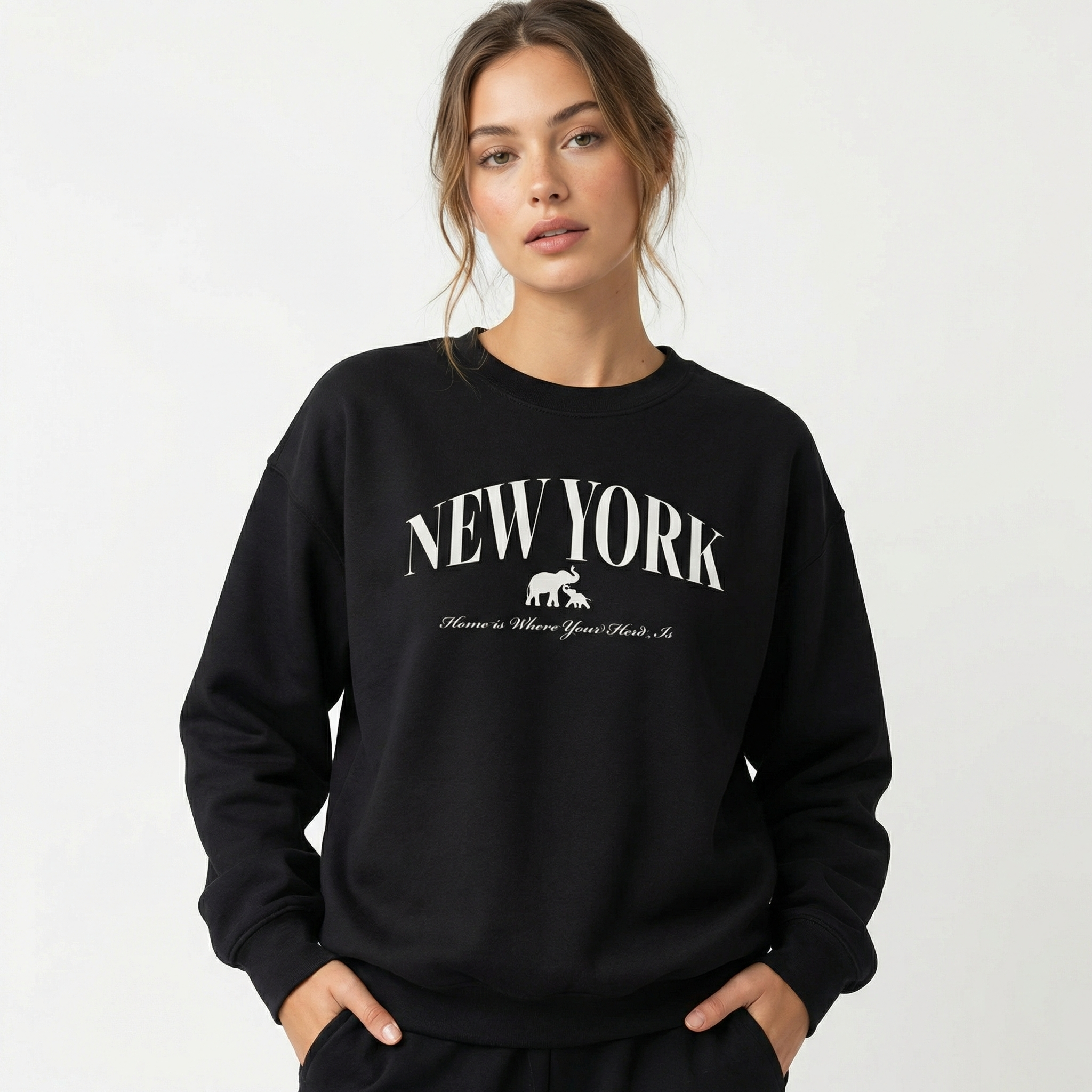 Home Is Where Your Herd Is New York Unisex Sweatshirt