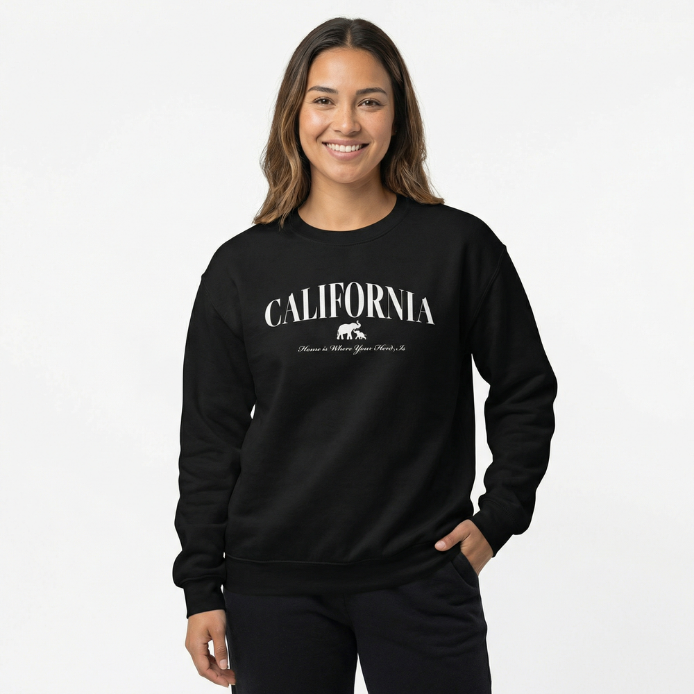 Home Is Where Your Herd Is California Unisex Sweatshirt
