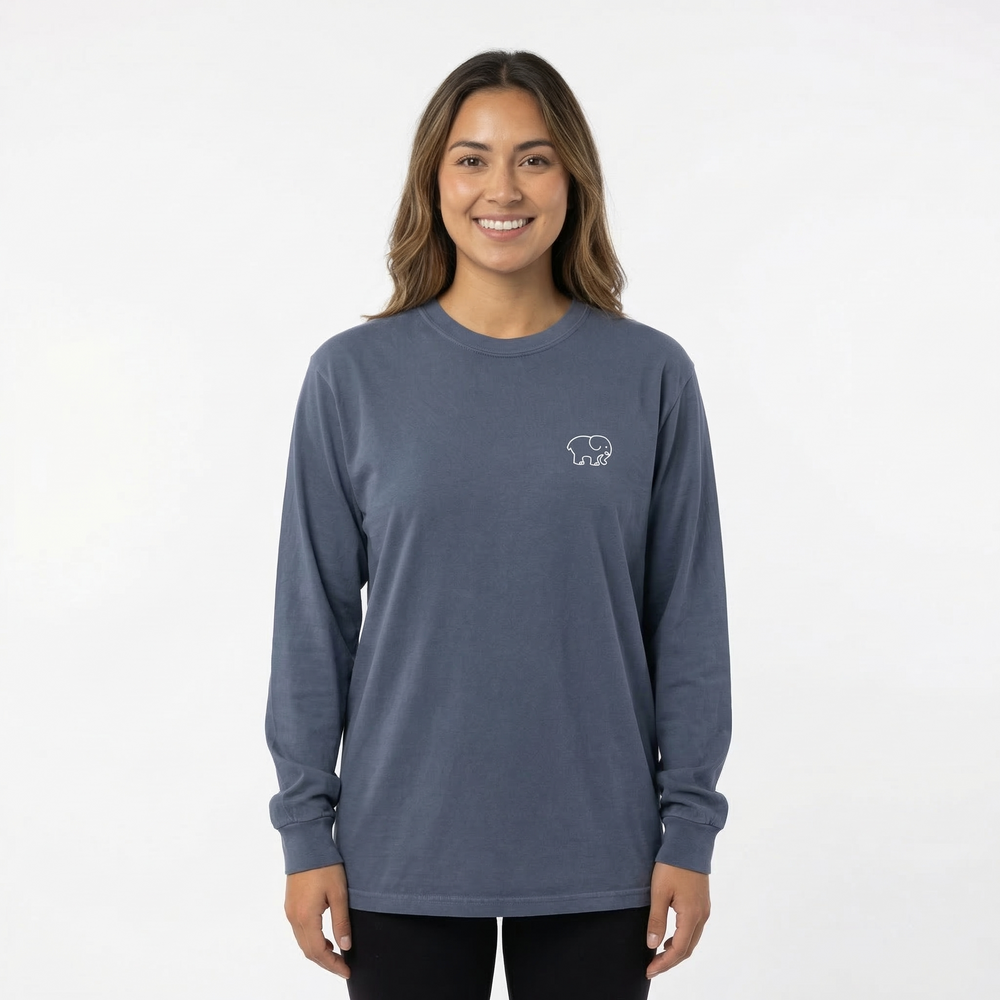 Western Mandala Garment-dyed Heavyweight Long-sleeve Shirt