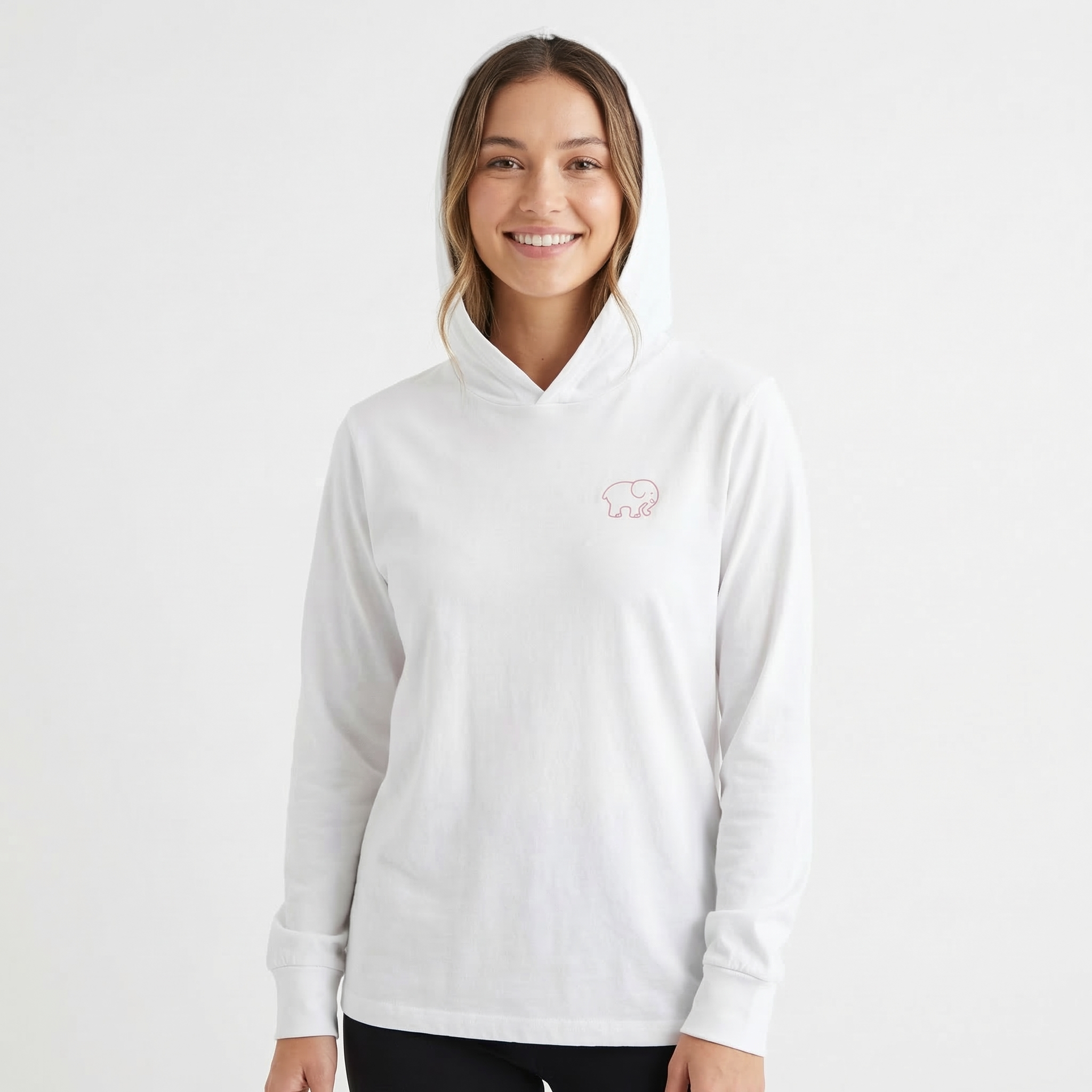 Cheetah Florals Hooded long-sleeve tee