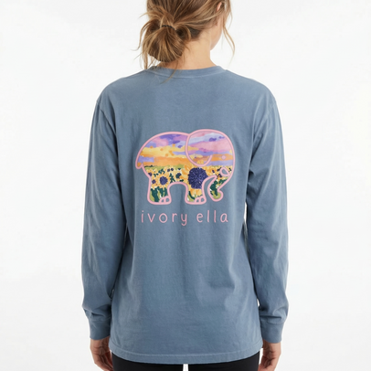 Sunflower Fields Heavyweight Long-sleeve Shirt