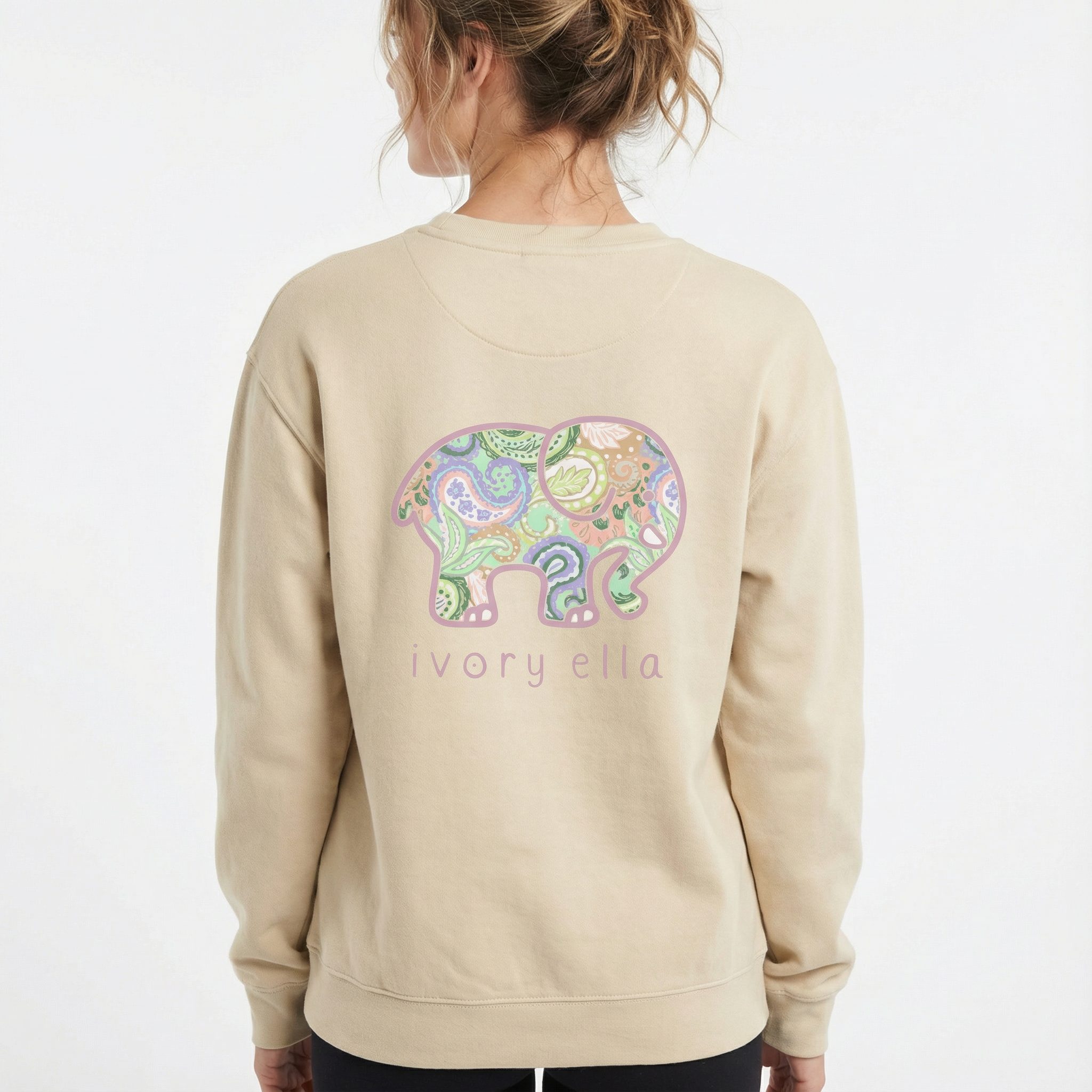 Savannah Paisley Unisex Sweatshirt – Ivory Ella