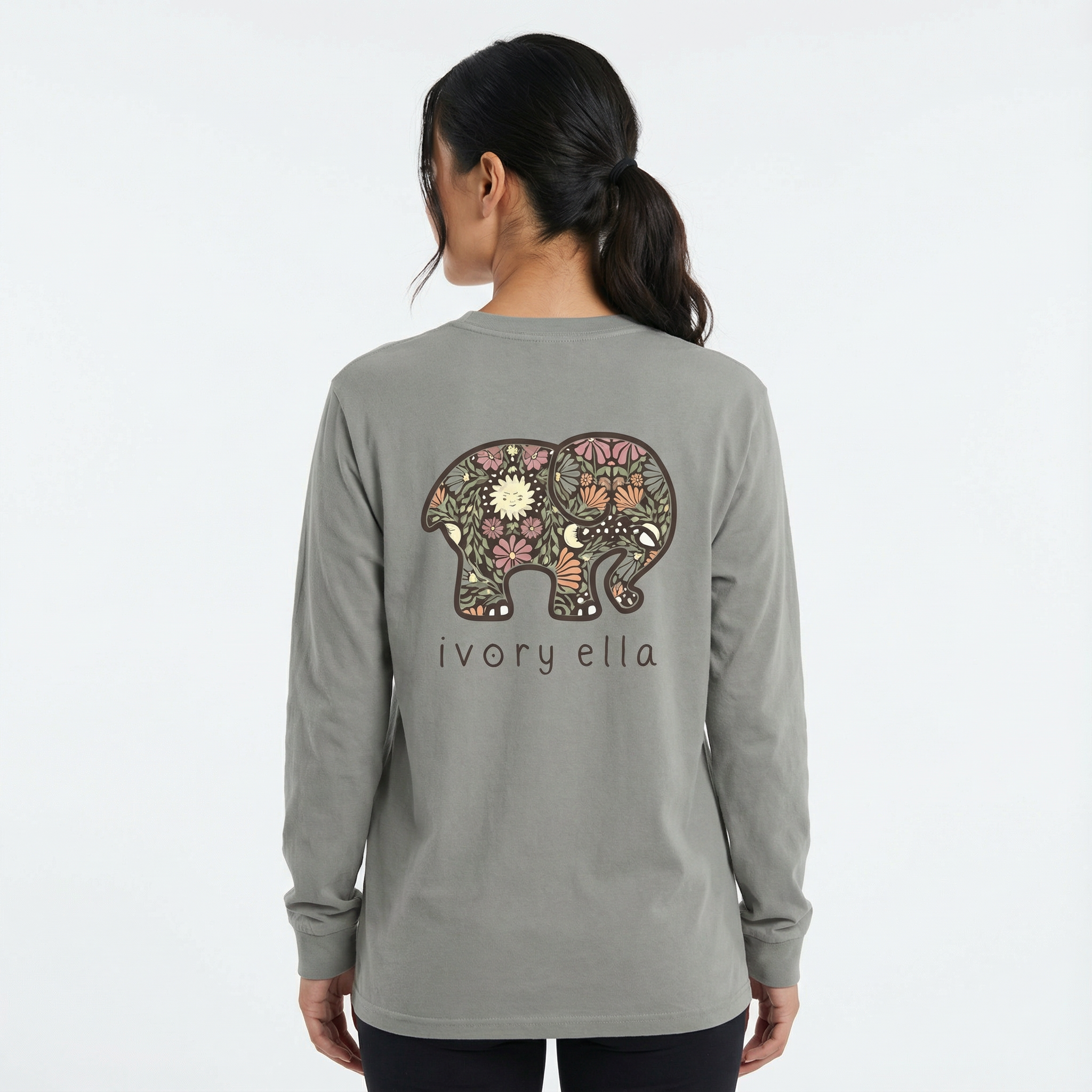 Long Sleeve Elephant Graphic T-Shirts & Tees For A Cause | Ivory Ella Long Sleeve Elephant Graphic T-Shirts & Tees For A Cause | Ivory Ella