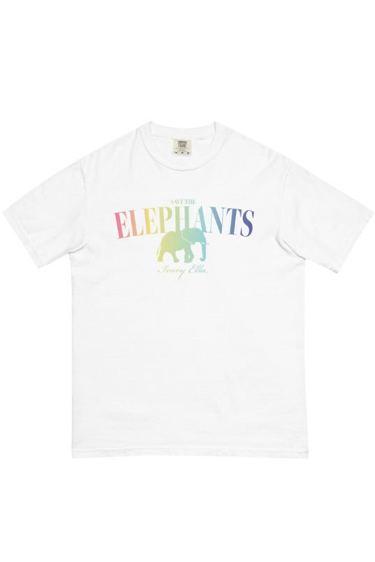 Ombre Save The Elephants Unisex Heavyweight T-shirt
