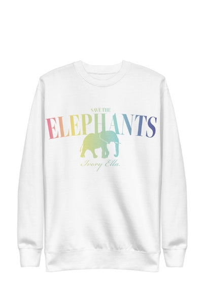 Ombre Save The Elephants Unisex Sweatshirt