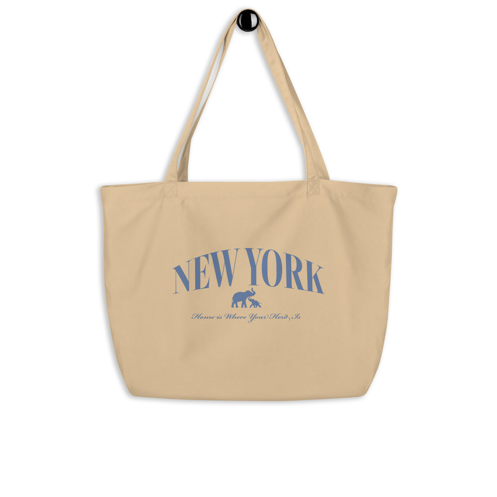 Home Is Where The Herd Is NYC Large Organic Tote Bag