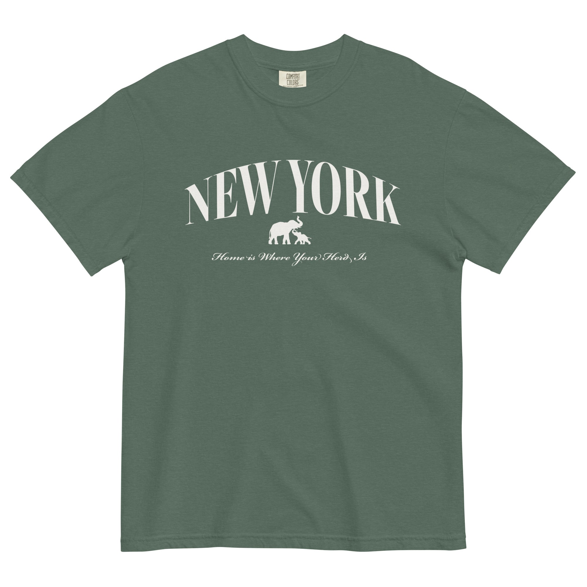 Home Is Where Your Herd Is NYC Unisex Heavyweight T-shirt