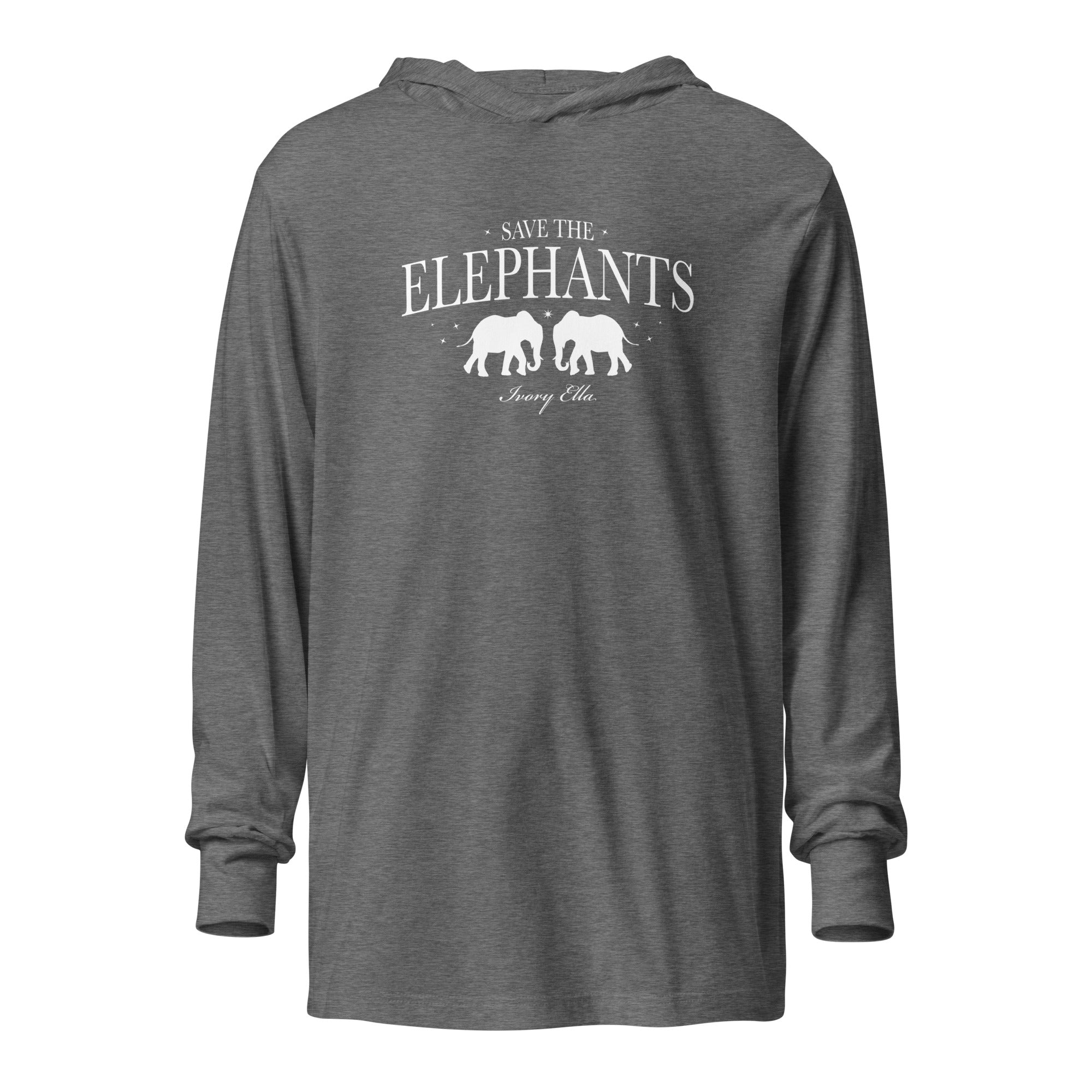 Save The Elephants Hooded Long-sleeve Tee