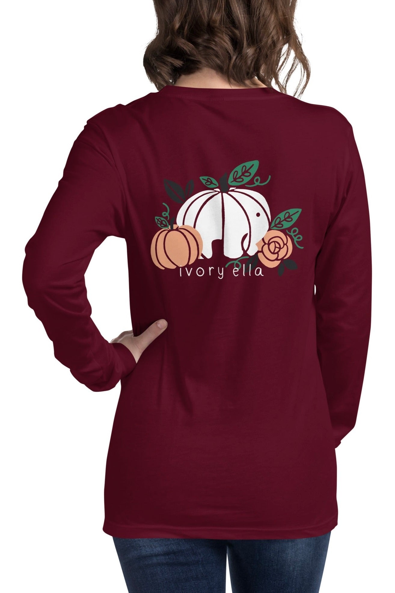eLLa  ☆ flare long sleeve sweat Women's Black Hoodie with Structural Seams | Marcella