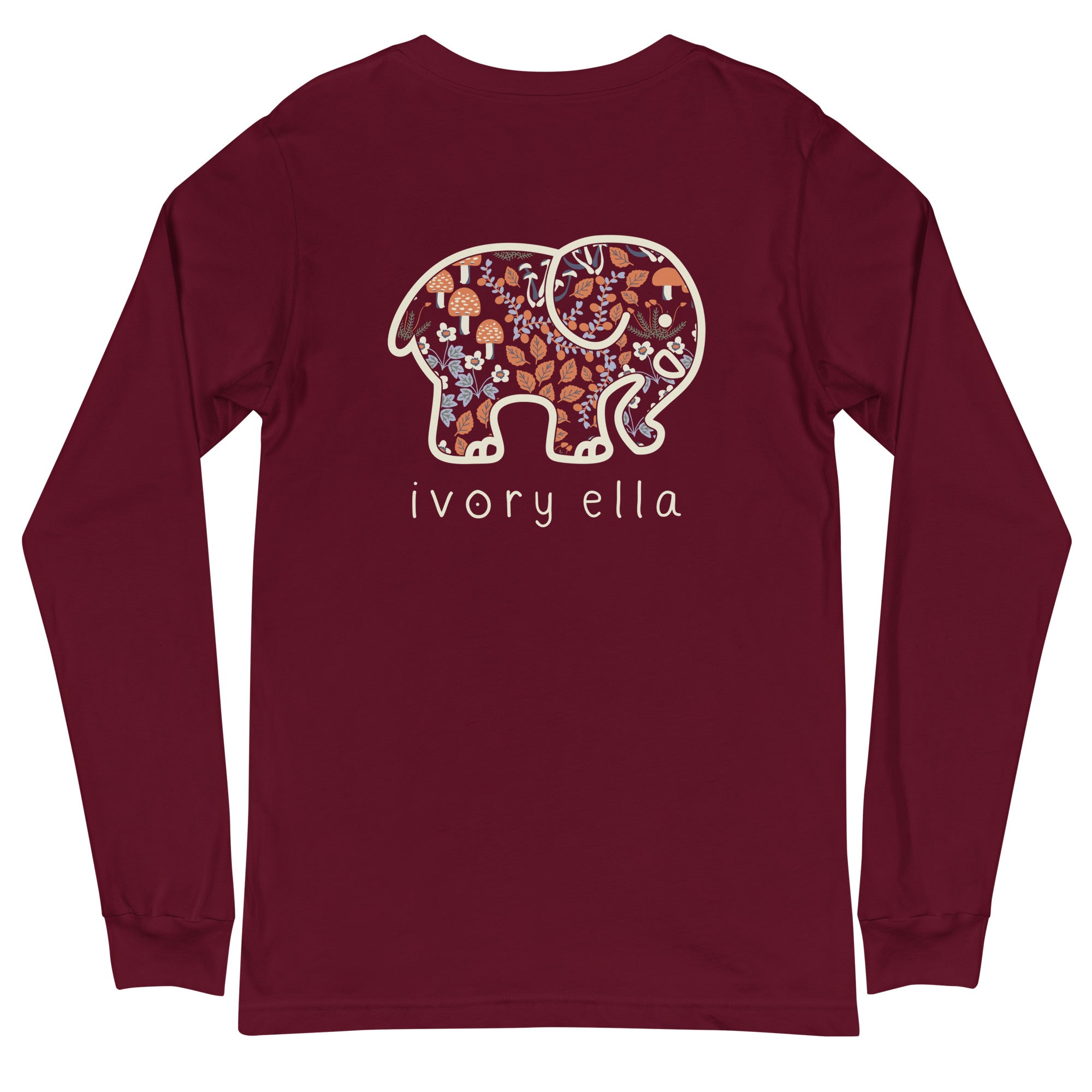 Long Sleeve Elephant Graphic T Shirts Tees For A Cause Ivory Ella