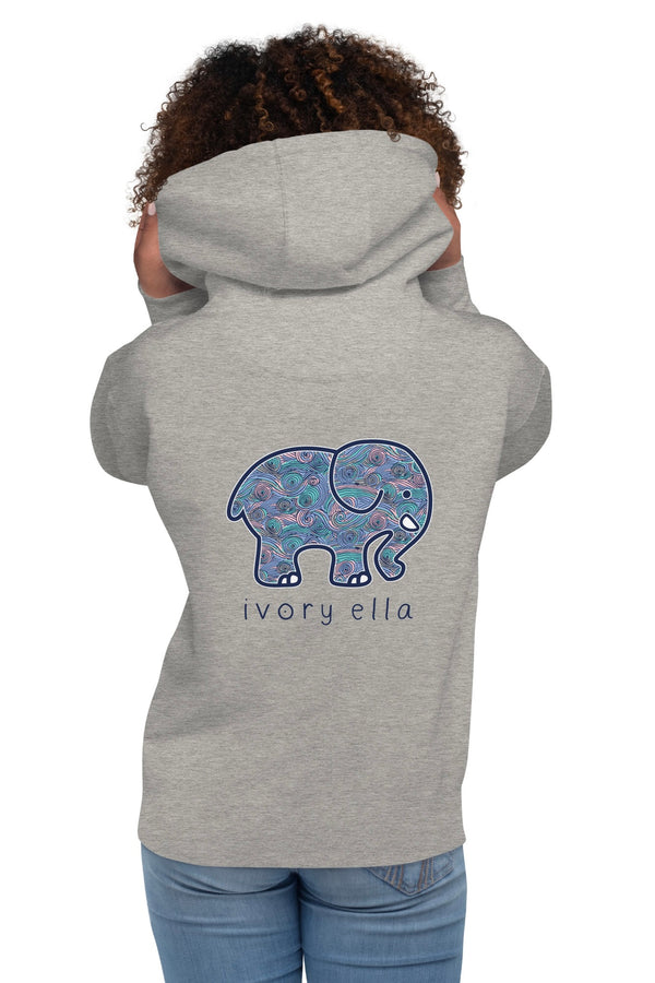【eLLa】velveteen tent pullover（gray） unisex-premium-hoodie-carbon-