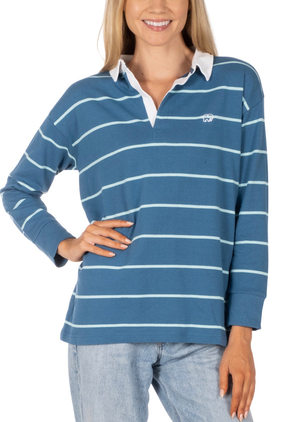 Blue Stripe Polo T-Shirt