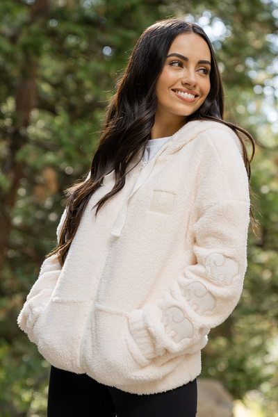 Ivory ella sherpa online pullover